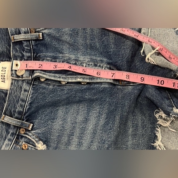 Agolde Parker button fly denim jean shorts size 30 - Picture 9 of 10